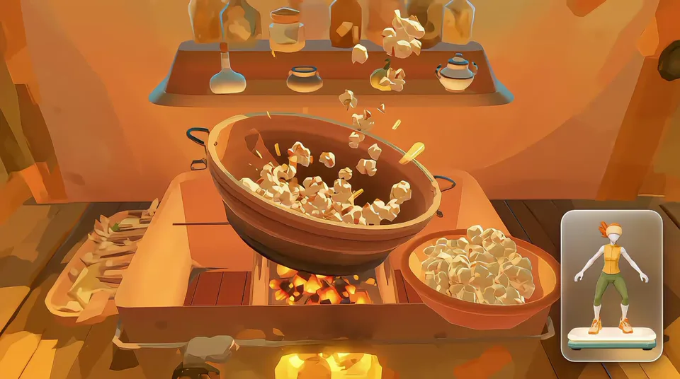 Hearth Pop, a body-controlled game on Kiwii Move