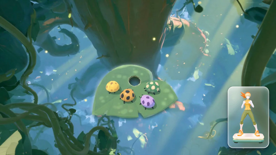 Moss Tilt, a body-controlled game on Kiwii Move