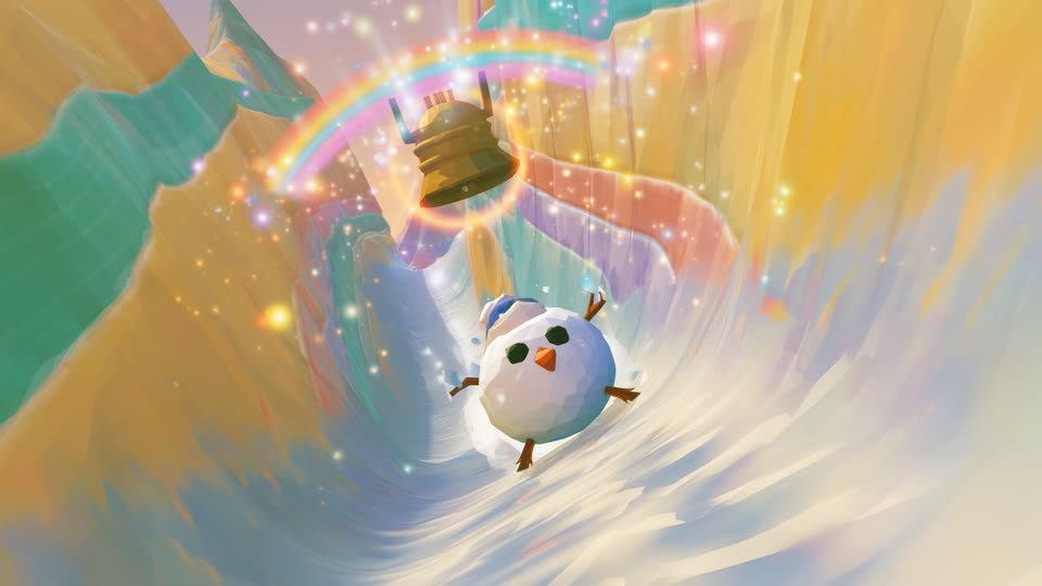 Snowball Rush, a body-controlled game on Kiwii Move